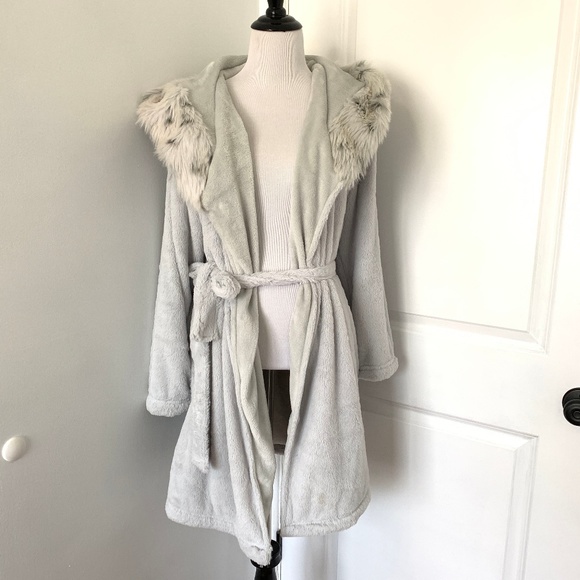 grey dressing gown topshop